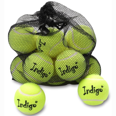 Купить Мяч для большого тенниса Indigo (12 шт в сетке) начальный уровень в Аше 