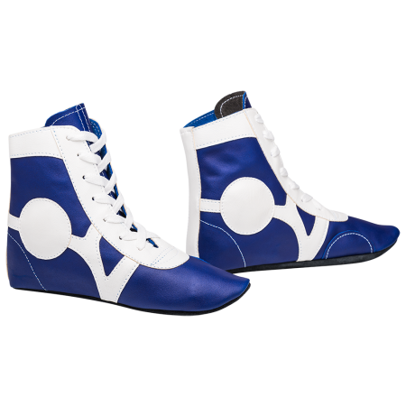 Купить Обувь для самбо SM-0102, кожа, синий Rusco в Аше 