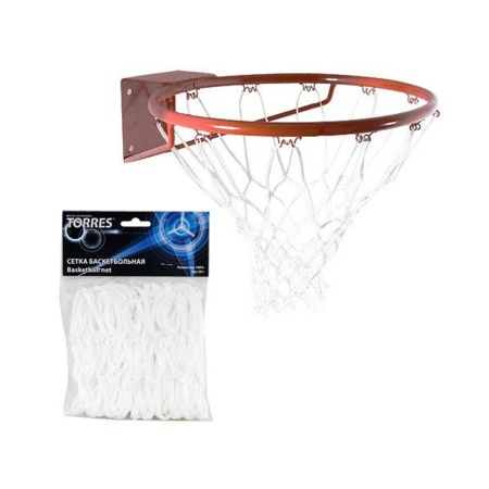 Купить Сетка баскетбольная Torres, нить 4 мм, белая в Аше 