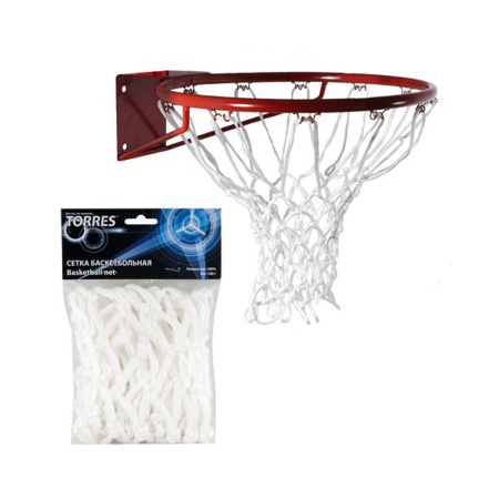 Купить Сетка баскетбольная Torres, нить 6 мм, белая в Аше 